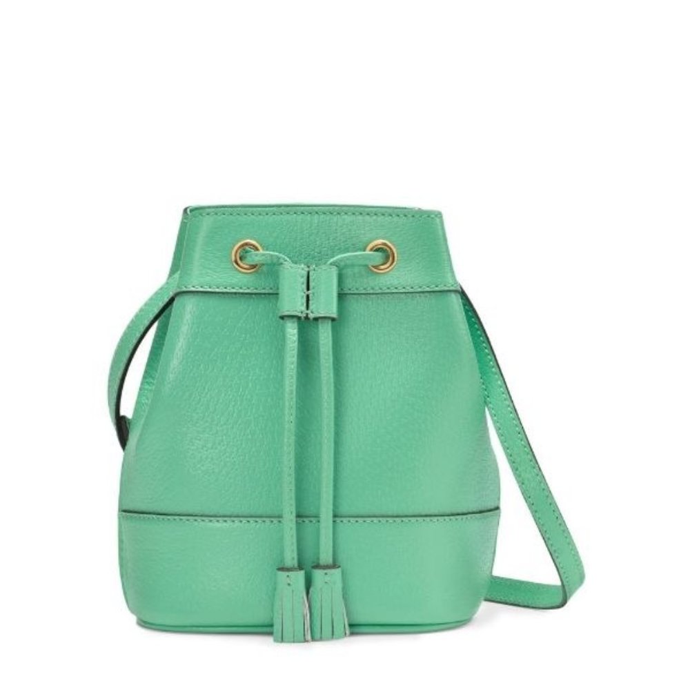 Gucci Ophidia Mini Bucket Bag with Double G, Color: Green